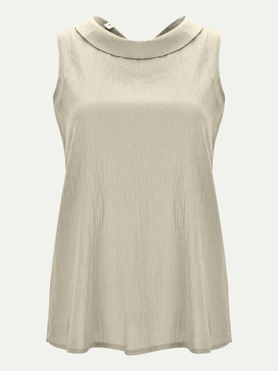 Full Size Round Neck Sleeveless Top - Image 4